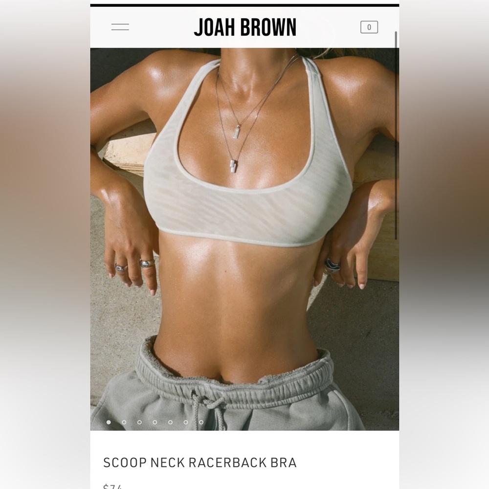 Joah Brown SCOOP NECK RACERBACK BRA